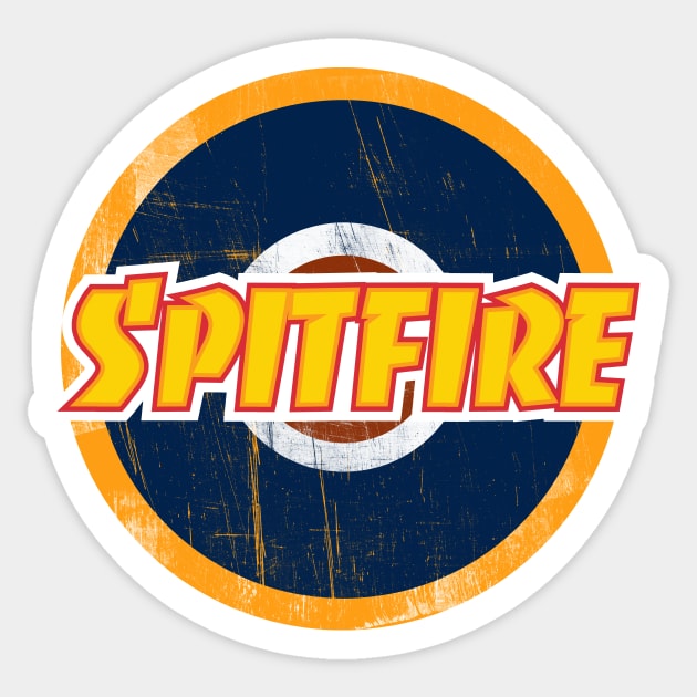 Spitfire Sticker by Toby Wilkinson